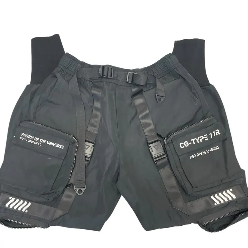 Black future culture cargo pants